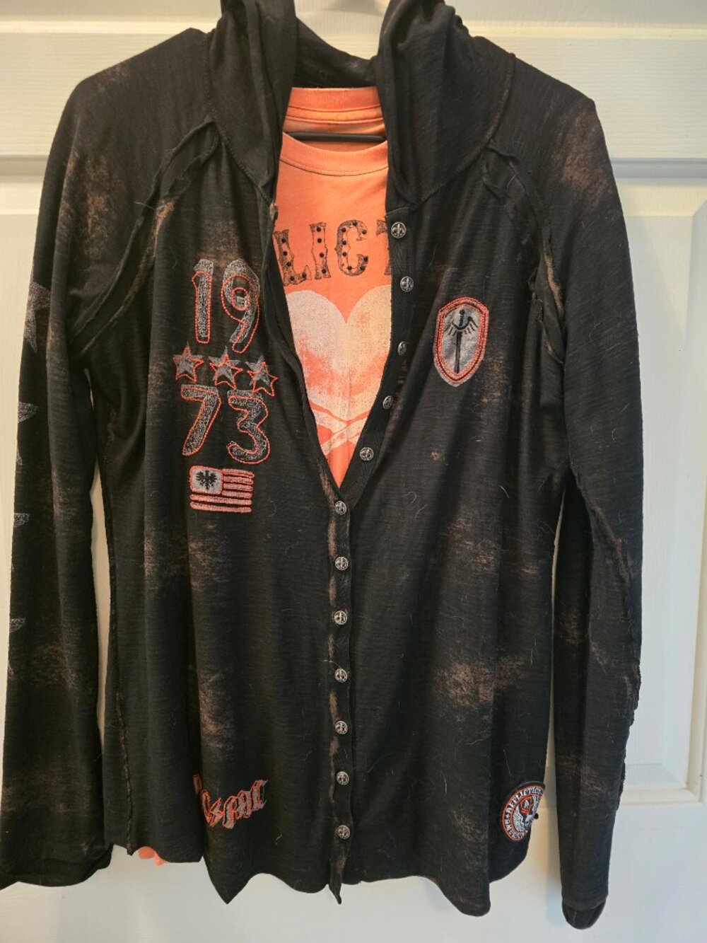 Women's Vintage Affliction 2 pc. Set - Hoody and T-Shirt Size XL